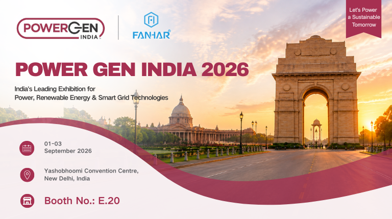 Vista previa de la exposición | FANHAR Electronics debutará en POWERGEN India 2026: stand E.20, su visita está cordialmente invitada